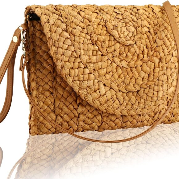 Handbags - Straw Clutch Purses for Women Woven Straw Crossbody Bags Women's Crossbody Handb
